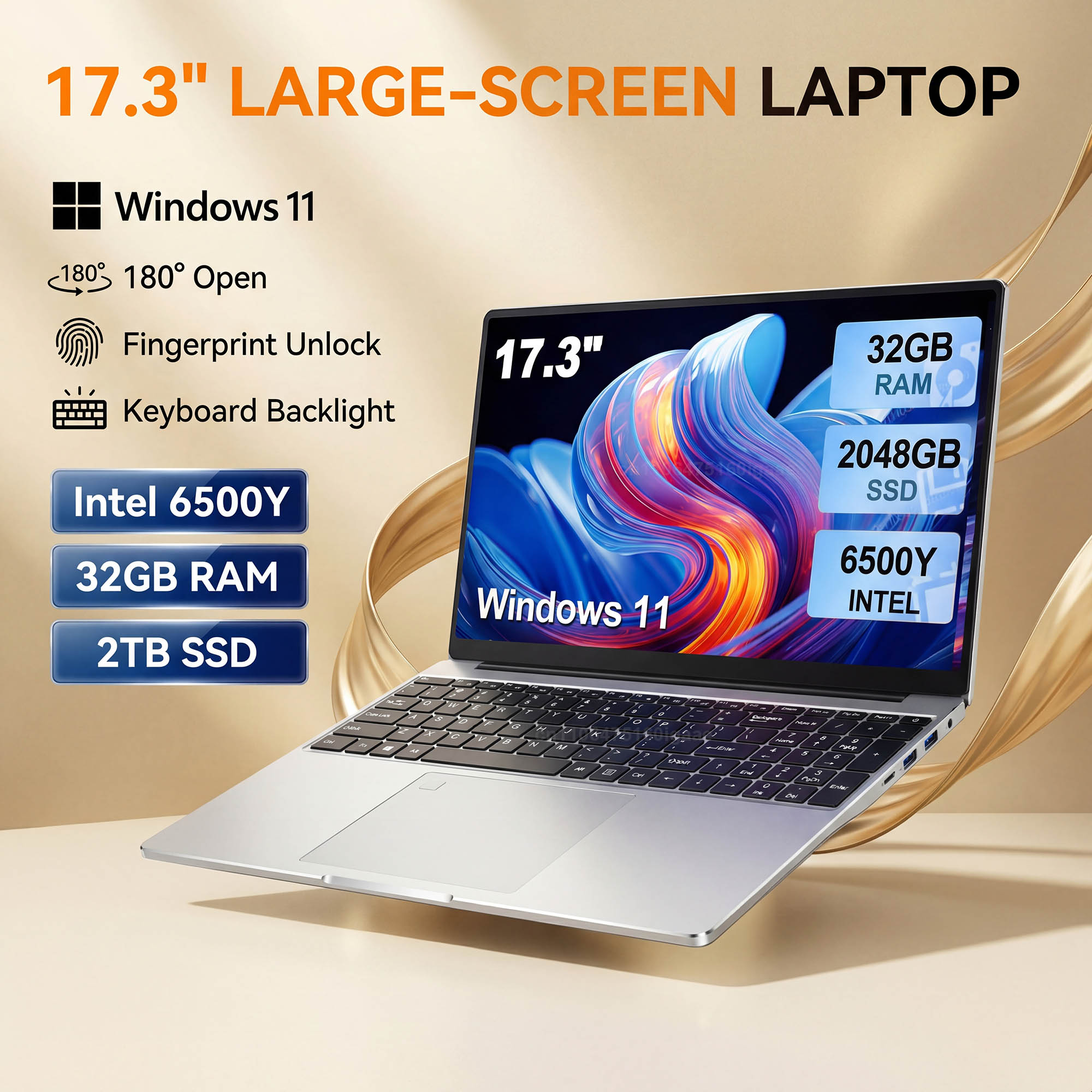 Laptop Extra Accessories - كمبيوتر محمول جديد بشاشة كبيرة 17.3