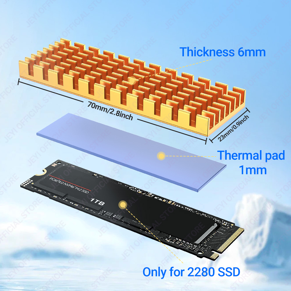 JEYI M.2 SSD مبرد ألومنيوم متع - مراجعة External Nvme Ssd وسعره