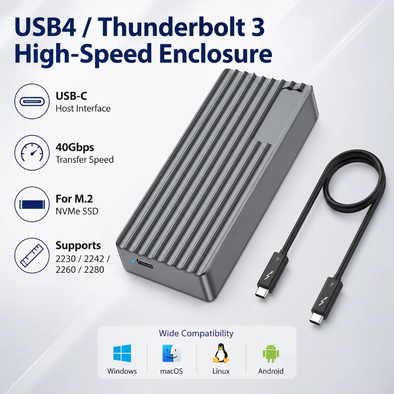 علبة خارجية لـ TBT3/USB4 M.2 N - مراجعة External Nvme Ssd وسعره