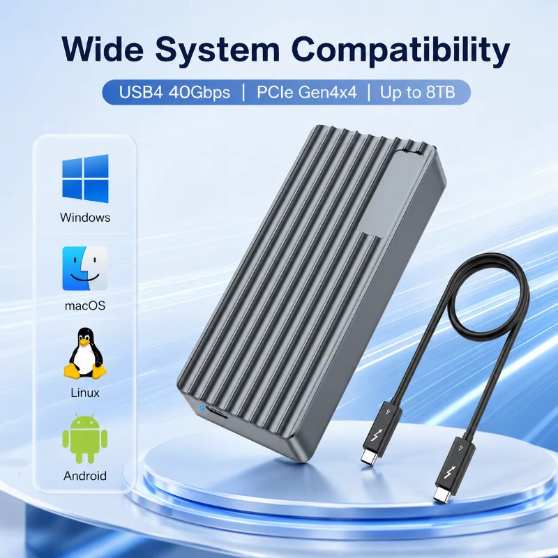 علبة خارجية لـ TBT3/USB4 M.2 N - مراجعة External Nvme Ssd وسعره